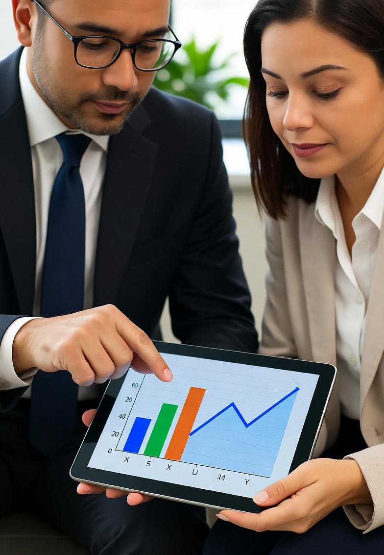 Digital Marketing Consultant Selection Local | Business Team Analyzing Data