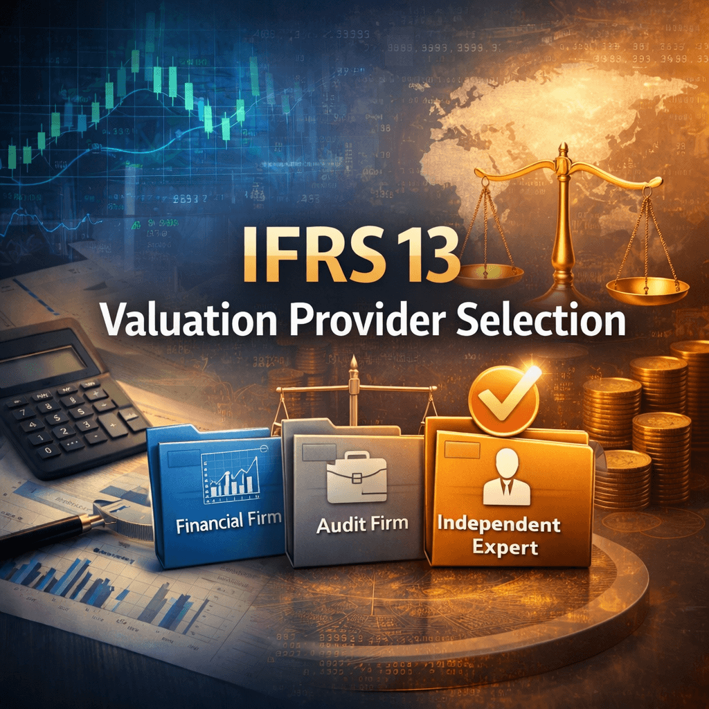 IFRS 13 valuation provider selection process highlighting independent experts, financial analysis, and IFRS 13 valuation services.Selecting the right provider for IFRS 13 valuation services ensures credibility, independence, and audit-ready valuation outcomes.