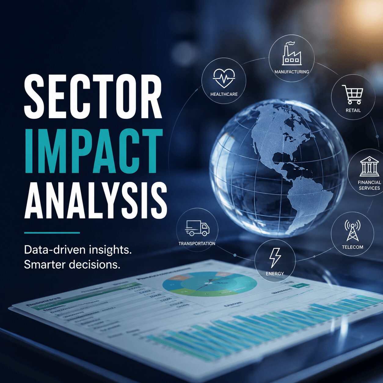 IFRS Changes 2026 sector impact analysis infographic featuring a global business network, industry icons, financial dashboards, and data-driven insights across multiple sectors.