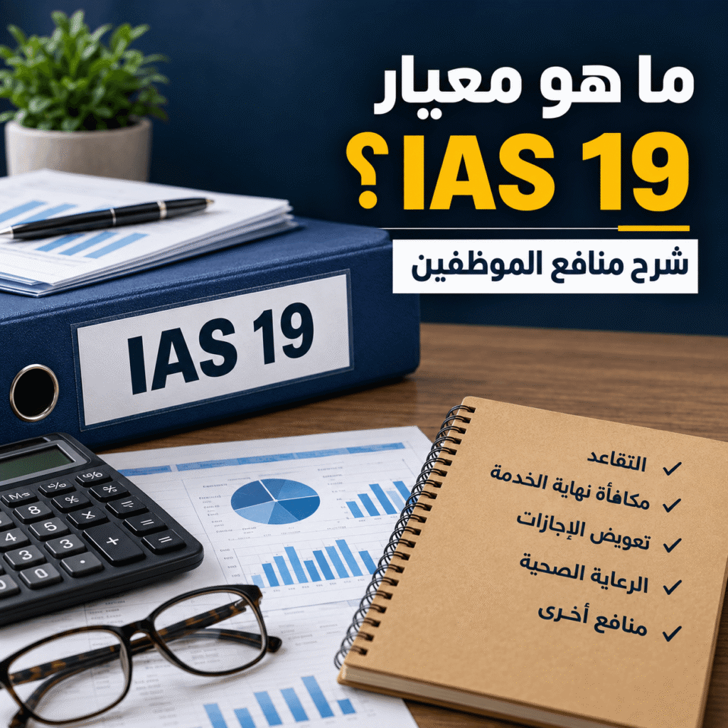 معيار IAS 19 لمنافع الموظفين، بما يشمل المعاشات التقاعدية ومكافأة نهاية الخدمة وتعويض الإجازات والرعاية الصحية.